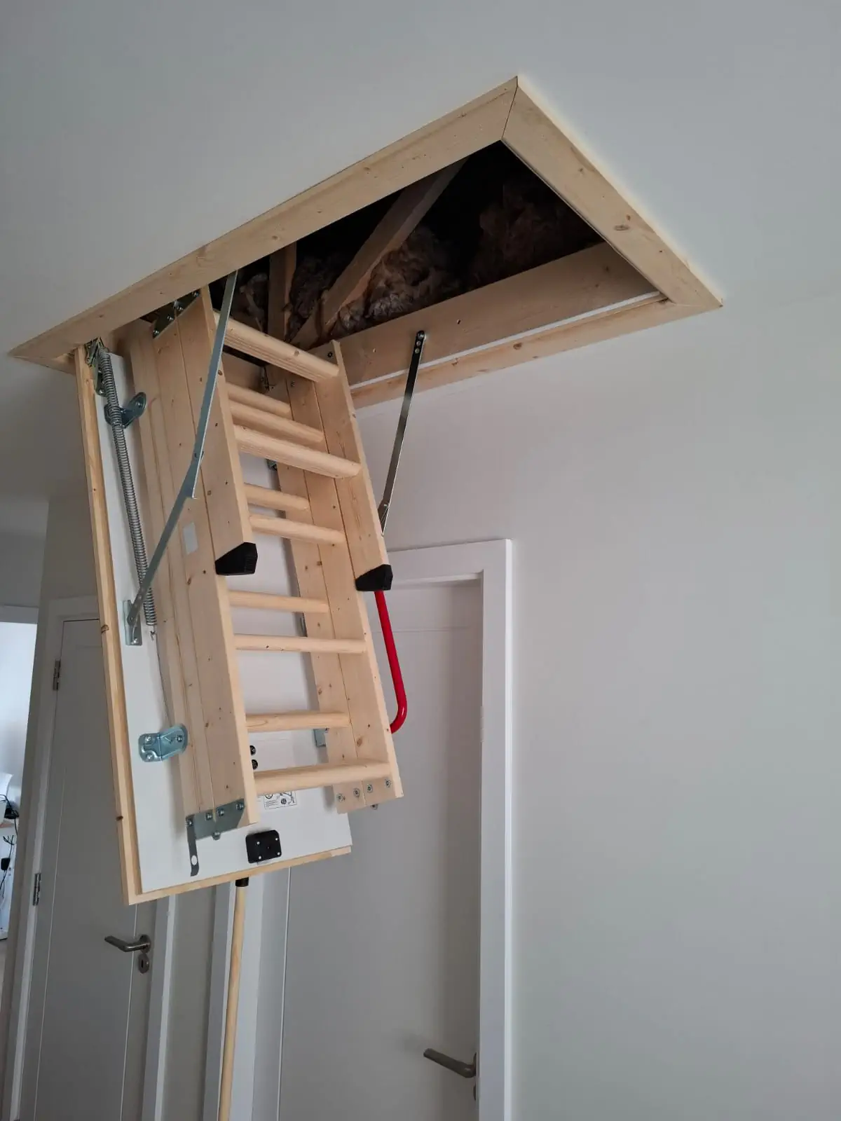 Attic Ladder and Flooring Bundle - Supplied & Fitted From €550 1 timber folding attic ladder installed in Dublin