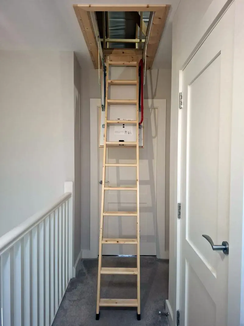 Attic Ladder & LED Mains Lighting 3 Attic ladder and hatch installed in Knocklyon
